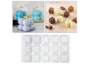 Molde silicona 15 velas bubble